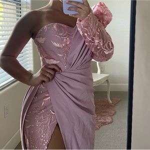 One Shoulder Evening Dress